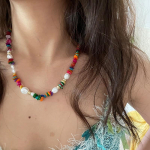 Looduslikust kivist kaelakee magus dopamiinp&auml;rl Barokne kaelakee lihtne rangluukett moodne temperament aksessuaar