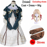 Violetne Evergarden Violetne kost&uuml;&uuml;m Cosplay M&auml;ng Anime Rollim&auml;ng XL