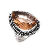 Looduslik Morganiidi V&auml;&auml;riskivi K&auml;sitsi valmistatud 925 Sterling H&otilde;be Ehted S&otilde;rmuse Suurus 8 K0o40