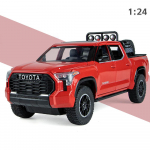 1/24 Toyota Tundra Sulamist Automudel Metallist Valatud M&auml;nguauto Tagasit&otilde;mbamisfunktsioon Heli ja Valgus Simulatsioon Autod M&auml;nguasjad Lapsele Poistele Kingitus punane