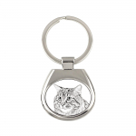 Kurilian bobtail longhaired - keychain with a cat, keychain with a print, personalized pendant from the Art-Dog brand