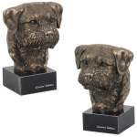 Border Terrier - Dog statue, bust on stone base, sculpture, trophy for dog show by Art-Dog brand pruun