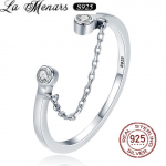 Ehtne 925 Sterling H&otilde;be Madu T&auml;ht Kuu Avatud Reguleeritav S&otilde;rm Cz S&otilde;rmus Naistele Personaliseeritud Moeaksessuaarid P&uuml;hade kingitused adjustable opening