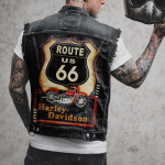 2284 * Retro mootorrattaprindiga varrukateta teksajakk Teksastvest Meeste mootorratturi vabaajastiil 4XL must