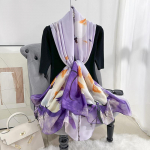 Uus Four Seasons saadaval Uus siid, suur &otilde;huke v&auml;limine kaelakaitse sall p&auml;ikesekaitsekreem, soe rannar&auml;tik naistele 180*90cm