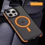 Magnetic Luxury Matte pooll&auml;bipaistev armor p&otilde;rutuskindel &uuml;mbris iPhone 16 15 14 13 12 11 Pro Max Plus jaoks Magsafe'i juhtmevaba laadimiskatte jaoks For iPhone 16 Pro Max valge