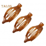 3 tk ovaalne lame juukseklamber, libisemiskindel, tugeva hoidmisega, prantslannast h&auml;rmatisega naised, t&uuml;drukud, pikad, &otilde;hukesed, paksud pardid, k&uuml;&uuml;nistega klambriga Barrette juukseaksessuaarid s&uuml;nnip&auml;evaks must