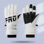 Suusakindad meestele ja naistele Termosoojad lumekindad Tuulekindlad talvekindad Hingavad lumelauakindad Fliisvooder Puuteekraaniga v&auml;liskindad M valge