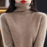 Naiste ka&scaron;miirist sviiter Qinghe ka&scaron;miir 30% ka&scaron;miir 70% vill Naiste s&uuml;gis- ja talvine ka&scaron;miirist pullover pehme ja soe L valge