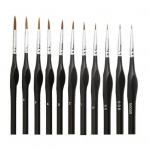 11 tk v&auml;rvipintsel Pehmete harjastega miniatuursete detailidega pintslite komplekt algajatele amat&ouml;&ouml;ridele professionaalidele. 11pcs punane