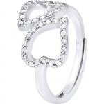 LOVA LOLA VAN DER KEEN - Bague Toi et Moi - Joaillerie Prestige - Argent Massif 925 Milli&egrave;mes - Bijou Femme