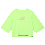 Nike Sportswear Swoosh T&auml;hekujulise Logotr&uuml;kiga L&uuml;hikeste Varrukatega T-s&auml;rk Naiste Topid Roheline DR5625-360 XL