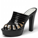 Moodsad naiste sussid suvekingad 2024 k&otilde;rged kontsad sandaalid luksuslikud platvormi mullid Naiste mustvalged punased peokingad, suur suurus 44 50 48 must