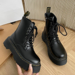 Mood Uued Naiste Mootorrattasaapad Vabaajajalatsid Naine Nahk Minimalistlik Klassikaline Punk Naiselik Mary Jane Goti Saapad Platvormsaapad Naised 40 must