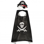 2024. aasta uued 1 komplekti/partii Halloweeni kaunistused Piraatkomplektid Riietusmantel silmamaskiga M&uuml;ts lastele Peokoos, 1 keeb 1 mask