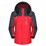 Talvine meeste paks soe fliisjakk veekindel matkamiseks suusatamiseks pluss sametist tuulejope eemaldatava kapuutsiga suuruses parka XXL punane