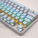 L&auml;bipaistev kahekihiline PBT Pudding klahvikorgi komplekt mehaanilistele klaviatuuridele 104 keys Pudding sinine/m&uuml;ndi