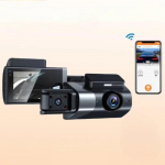 Liikumistuvastusega Autokaamera Must Kast Armatuurlauale HD 1080P Kaamera Dashcam G-Sensor 360&deg; Objektiivi P&ouml;&ouml;rlemine DVR 3-tolline WiFi-ga &Ouml;&ouml;n&auml;gemine 2 lens