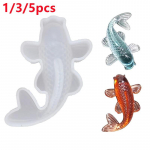 3D Lucky Koi Fish silikoonvorm DIY vaigu valamine kunst ehete valmistamine k&auml;sit&ouml;&ouml; epoksiid 1pcs