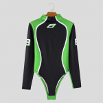 INCERUN Mehed Print Patchwork pikkade varrukatega p&uuml;ksid Aluspesu Jumpsuit Rompers S roheline