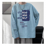 Tr&uuml;kitud s&uuml;gistalvine kampsun meeste kevad ja s&uuml;gis 2024 Korea uus &uuml;mmargune kaelus, vaba topp &scaron;ikk Hongkongi stiilis trendikas M valge