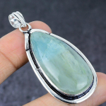 Natural Aquamarine Gemstone Handmade 925 Sterling Silver Gift Pendant 2.44 w7k81