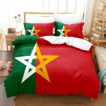 Uus 3D-prindiga Maroko lipuga voodipesukomplekt Poistele T&uuml;drukutele Twin Queen Suuruses Tekikott Padjap&uuml;&uuml;r Voodi Lastele T&auml;iskasvanud Mood Kodutekstiilid EU Twin 135x200cm blue