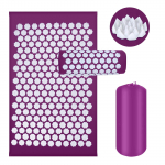 Akupressuurikomplekt Patjadega akupressuurimatt kaela- ja seljavalu magnetv&auml;lja ja kandekotiga akupressuuri jaoks One Size lilla