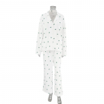 Suvine New Love Heart Print pidžaama puuvillane pikkade varrukatega komplekt, 2 tk. varustus, rev&auml;&auml;riga magamisriided, n&ouml;&ouml;biga allapoole, naiste pidžaama &ouml;&ouml;pesu L roheline