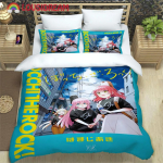 Mood 3D Prindiga Anime BOCCHI THE ROCK Voodipesukomplekt Artikkel Lastele ja T&auml;iskasvanutele Vooditele Tekikotid Padjap&uuml;&uuml;rid Tekikotikomplektid EU Twin 135x200cm white