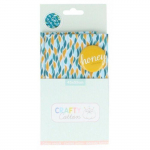 Coupon de tissu coton Crafty cotton - Flammes g&eacute;om&eacute;triques - Fond Blanc - 145 x 110 cm