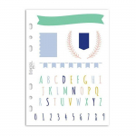 Pochoir - TOGA - Lettrage et Banni&egrave;res - 2 Pcs - Plastique - Mixte - Adulte