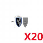 MOC Keskaja Punane L&otilde;vi Must Kotkas Loss S&otilde;dur R&uuml;&uuml;tel Hobuse Seljas Ehitusklots S&otilde;jav&auml;elane Figuur Vest Soomus Lipp M&auml;nguasi Kingitus B036