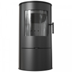 Wood burning steel stove KRATKI ROLLO 7 kW &Oslash; 150 black thermotec