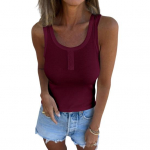 Naiste vest U-kaelusega varrukateta, n&ouml;&ouml;pideta Camisole pluus Slim Fit Basic Tank S hall