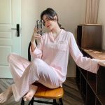 Naiste pidžaamakomplekt J&auml;&auml;siid Pikkade varrukatega Luksuslikud koduriided Hanijalg Magamisriided Koduriietus Naiste pidžaama S&uuml;gis ja Talv M