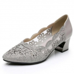 Suvemood Mokassiinid Ehtne Nahk Kingad Naistele Luksus Keskmine Kont K&otilde;rge Kont V&otilde;rk Naiste Kontori Kingad Sandaalid 35 hall v&auml;rv
