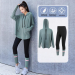 High-End Women's Yoga & Pilates Sportswear - 2024 Autumn Two-Piece Suit M 36-48 kg