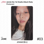 Jennie 1. stuudioalbum Ruby Ametlik fotokaart Postkaardi plakatipilet KPOP Photocard #3 (Jane ver.)