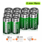 1,5 V v&otilde;imsusega laetav aku 15 000 mWh LR20 liitiumioonakud LR14 C suurusega liitiumaku gaasiseadmetele, veeldatud pliit 10PCS C Size Battery