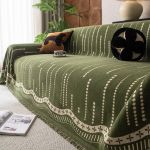 Paksendaatud Diivanikatted P&otilde;hjamaade &Uuml;hev&auml;rvilised Libisemiskindlad Diivanikaitsmed Pealiskatted Toolitekk Elutoa Dekoratsioonitarvikud 180*230cm roheline