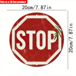 2D lame 20*20cm 1tk Peatu Vanaaegne Parkimism&auml;rk Seinale riputatav tahvel, &Uuml;mmargune Retro Liiklusm&auml;rgi ornament, Suurep&auml;rane Baari, Kohviku, Parkla ja Tagahoovi Dekoratsiooniks 20*20cm