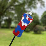 Golfikepi pea kate Kriimustusvastane Puidust peakate, PU nahk, Moodne Kaasaskantav UT punane