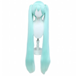 J&auml;nese Miku Cosplay Parukas Hele Mintroheline Pikkade Klambriga Hobusesabadega Kuumuskindel S&uuml;nteetiline Juus Anime Peoparukad + Parukav&otilde;rk One Size