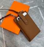Piiri&uuml;lene Ehtsast Nahast Lit&scaron;i Mustriga Naiste Ristkandmiseks Telefoni K&auml;sikott Moodne Ja Mitmek&uuml;lgne Vertikaalne Mini &Otilde;lakott Kingikarbiga Length 11cm X Height 17cm pruun