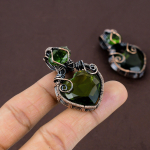 Chrome Diopside Handmade Copper Wire Wrap Jewelry Pendant 1.89 y1v92