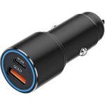 Autolaadija 38W Sigaretis&uuml;&uuml;taja 2 USB-C ja USB-A porti Kiirlaadimine - Must must