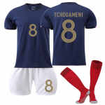 22/23 France Home Jerseys Laste jalgpalli treeningkost&uuml;&uuml;mi komplekt 22