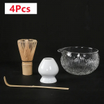 4/7 tk Matcha teekomplekt Bambusest vispel k&uuml;hvel Klaasist matcha kauss Traditsioonilised siseruumides k&auml;sitsi valmistatud teevalmistamise t&ouml;&ouml;riistad Jaapani matcha komplekt