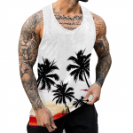 Meeste Summer Surf Beach Tank Top suur vabaaja hingav varrukateta topp vaba tr&uuml;kiga meeste s&auml;rk M